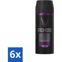 Axe 6 x - Deodorant Bodyspray - 48hrs Fresh - Excite - 150 ml - Deodorant - Deodorant Spray - 48 Uur Fris - Kokosnoot Geur - Zwarte Peper Geur