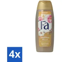 Fa 4 x - Oriental Moments - Douchecrème - Woestijnroos & Sandelhout - 250 ml - Douchecrème - Sandelhout - Woestijnroos - Oriental -