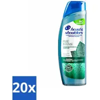 Head & shoulders 20 x – Shampoo – Pure Intense Kalmeert Jeuk – 250 ml - Anti-roos Shampoo - Shampoo Bij Jeukende Hoofdhuid - Pepermunt Shampoo - Jeuk Kalmerend Shampoo - Siliconenvrije Shampoo