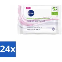 Nivea 24 x - Reinigingsdoekjes - Verzachtend - Droge Huid - Verwijdert Waterbestendige Make-up - 25 Doekjes - Reinigingsdoekjes - Gezichtsreiniger - Droge Huid - Gevoelige Huid - Make-up Remover