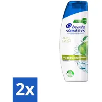 Head & shoulders 2 x - Anti-Roos Shampoo - Apple Fresh - 285ml - Anti-Roos Shampoo - Roos Shampoo - Hoofdhuidverzorging - Haarverzorging - Apple Fresh