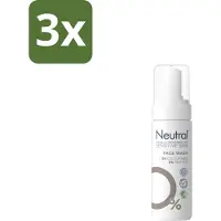 Neutral 3 x – Gezichtsreiniging – Face Wash 0% Parfumvrij – 150 ml - Gevoelige Huid - Gezichtsreiniger - Milde Reiniging - Glycerine - Crème Verwijderen