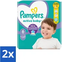 Pampers 2 x – Luiers – Active Baby Maat 3 (6-10 kg) – 90 Luiers - Luiers Voor Baby - Droge Luiers - Baby Droogheid - Droge Baby Luiers - Baby Luiers 3 Maat