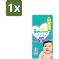 Pampers 1 x – Luiers – Active Baby Maat 3 – 54 Luiers - Baby Luiers - Droge Nacht - Luchtdoorlatende Luier - Vocht Absorberend - Dermatologisch Getest