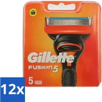Gillette 12 x - Fusion 5 - Navulscheermesjes - 5 Navulmesjes - Scheermesjes - Fusion 5 - Glad Scheerresultaat - Scheermes - Scheerapparaat