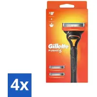 Gillette 4 x - Fusion 5 - Scheermesje - Ergonomisch ontwerp - 2 Extra Navulmesjes - Scheerapparaat - Fusion5 - Scheermesjes - Gladgeschoren - Scheerbeurt