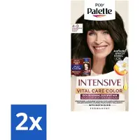 Schwarzkopf 2 x Poly Palette – Haarverf – 4-0 Donkerbruin – 115 ml - Haarkleur - Haarkleuring - Grijsdekking - Donkerbruin - Haarverzorging