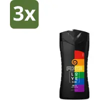 Axe 3 x – Bodywash – Unite Love Is Love – 250 ml - Douchegel - Africa - Frisheid - Schuim - Reiniging