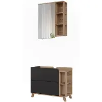 Vicco Badkamermeubelset Karen Antraciet/Sonoma 2-delig, Model 65835