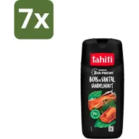 Tahiti 7 x – Douchegel – Sandelhout - 315 ml - Douchegel - Sandelhout - Ontspanning - Wellness - Huidverzorging