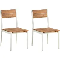 Beliani GIOVINAZZO - Set van 2 tuinstoelen - Bruin - Acaciahout