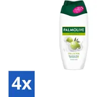 Palmolive 4 x Douchecreme Naturals Olijf & Melk 250 ml - Douchecrème - Natuurlijke Verzorging - Olijf En Melk - Droge Huid - Gevoelige Huid