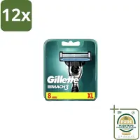 Gillette – Mach3 – Scheermesjes – 8 mesjes - Voordeelverpakking - 12 stuks - Comfort - Glad scheren