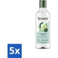Timotei 5 x - Shampoo - Detox - Komkommerextract - 300ml - Shampoo Detox - Komkommerextract - Reiniging Haar - Vet Haar - Fijn Haar
