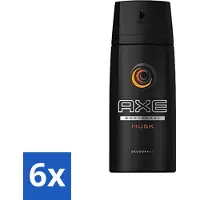 Axe 6 x - Deodorant Bodyspray - Musk - 150 ml - Mannen Deodorant - Musk Geur - Deodorant Bodyspray - Langdurige Frisheid - Deodorant