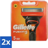 Gillette 2 x - Fusion 5 - Navulscheermesjes - 5 Navulmesjes - Scheermesjes - Fusion 5 - Glad Scheerresultaat - Scheermes - Scheerapparaat