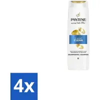 Pantene 4 x – Shampoo – Classic Clean – 250 ml - Schone Haardag - Gezonde Haardag - Lichte Haardag - Milde Reiniging - Voedend Haar