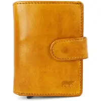Bear design Bobby Pasjeshouder CL15689 - Yellow – Van leer – Bobby CL15689 is een leren pasjeshouder voor wie vooral pasjes meeneemt en minder behoefte heeft aan een grote portemonnee