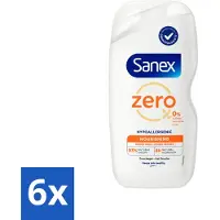 Sanex 6 x Zero% - Douchegel - Verzorgend - Natuurlijke Ingrediënten - Droge Huid - 400 ml - Douchegel - - Natuurlijke Ingrediënten - Droge Huid - Verzorgend