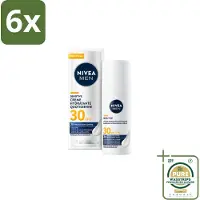 Nivea MEN – Gezichtscrème – Sensitive, Gevoelige huid, SPF30 – 50 ml - Voordeelverpakking - 6 stuks - SPF30 - Zonbescherming