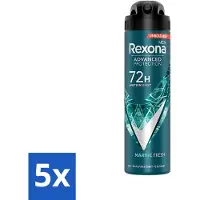 Rexona 5 x Men - Deodorant Spray - Advanced Protection - Marine Fresh - Anti-Transpirant & Perspirant - 150ml - Deodorant Spray - Anti-transpirant - Zweetbestendig - Marine Geur - 48 Uur Bescherming