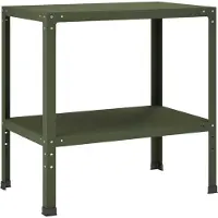 vidaXL Planttafel 60 x 50 x 80 cm Gepoedercoat staal Olijfgroen