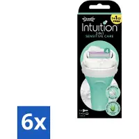 Wilkinson Sword 6 x - Scheermes - Intuition Sensitive Care 2-in-1 - Zacht - 1 scheermes - Scheermes - Scheerapparaat - Vrouwen Scheerapparaat - Gevoelige Huid - Scheermesje