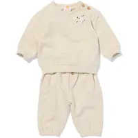 HEMA Babykledingset sweatstof ganzen ecru (ecru)