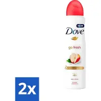 Dove 2 x - Deodorant - Go Fresh Apple & White Tea - Verfrissend en fruitig - 250 ml - Go Fresh Apple & White Tea - Deodorant Spray - Fris Geur - Zweet En Geur Bescherming - Alcoholvrije Deodorant