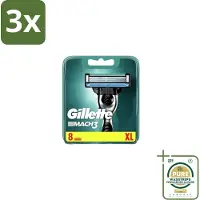 Gillette 3 x – Mach3 – Scheermesjes – 8 mesjes - Grootverpakking - Scheren - Scheermesjes - Scheercomfort - Roodheid - Huidbescherming
