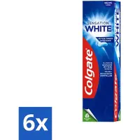 Colgate 6 x Sensation White - Tandpasta - Voor Wittere Tanden - 75ml - Witte Tanden - Tandpasta - Vlekken Verwijderen - Tandenpolijsten - Sensation White
