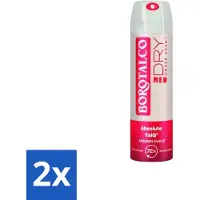 Borotalco 2 x – Deodorant Spray – Men Amber Geur – 150 ml - Deodorant Spray - Mannelijke Geur - Amber - Frisheid - Transpiratie