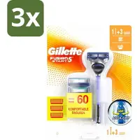 Gillette 3 x Fusion 5 - Scheermesje - Ergonomisch ontwerp - 2 Extra Navulmesjes - Scheermesjes - Scheren - Scheren Voor Mannen - Comfortabel Scheren - Precisie Scheren
