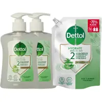 Dettol - Refill Hydrating Aloe Vera 500ML - Hydrating Aloe Vera 2x250ML - Voordeelverpakking