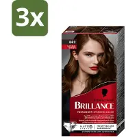 Schwarzkopf 3 x Vital - Haarverf - Brillance - 862 Natuurlijk bruin - 60 ml - Haarverf - Haarkleur - Intensieve Kleur - Langdurige Kleur - Grijsdekking