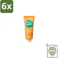 Happy Earth – Deodorant Cream – 100% Natuurlijk Rose Petitgrain – 40 ml - Voordeelverpakking - 6 stuks - Frisse geur - Bloemige geur