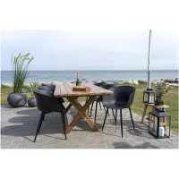 House Nordic Eetkamerstoel Roda Zwart - Set van 2