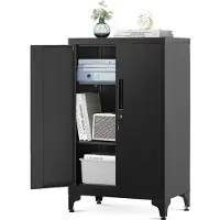 Songmics Stalen opbergkast, Zwart / 60B cm