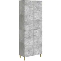 vidaXL Kast Set 2 st Betongrijs Bewerkt hout