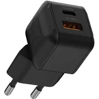 Xtorm USB-C Oplader 25W – USB-C Snellader – Telefoon Oplader – GaN³ – USB-C & USB-A – Zwart