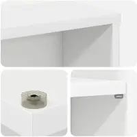 vidaXL CD Kast Wit 33 x 23,5 x 97,5 cm Bewerkt hout