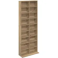 vidaXL CD Kast Artisanaal eiken 65 x 23,5 x 175 cm Bewerkt hout