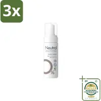 Neutral 3 x – Gezichtsreiniging – Face Wash 0% Parfumvrij – 150 ml - Grootverpakking - Gevoelige Huid - Gezichtsreiniger - Milde Reiniging - Glycerine - Crème Verwijderen