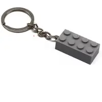 LEGO Sleutelhanger – Grijs Bouwblokje – Iconisch Bricks Design – Perfect Cadeau voor Bouwliefhebbers