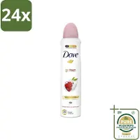 Dove - Deodorant - Spray Go Fresh - Granaatappel - Fruitige geur - 250 ml - Voordeelverpakking - 24 stuks - Fruitige Geur - Anti-Transpirant