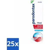 Parodontax 25 x – Tandpasta – Active Repair Fresh Mint – 75 ml - Tandvlees Herstellen - Bloedend Tandvlees - Tandplak Verwijderen - Gezwollen Tandvlees - Ontstoken Tandvlees