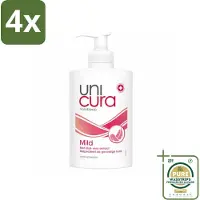 Unicura Vloeibare Handzeep Mild 250 ml - Voordeelverpakking - 4 stuks - Milde handzeep - Handen reinigen