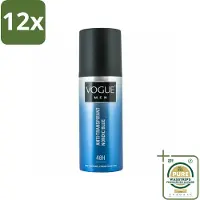 Vogue Anti-Transpirant Nordic Blue 150 ml - Voordeelverpakking - 12 stuks - Zweetvermindering - Frisheid
