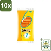 BIC 10 x - Scheermesjes - Sensitive - Enkel Mesje - Wegwerpmesjes - 10 Scheermesjes - Grootverpakking - Scheermesje - Wegwerpscheermesje - Gevoelige Huid - Enkel Mesje - Roestvrij Staal