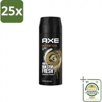 Axe 25 x - Deodorant Bodyspray - 48hrs Non Stop Fresh - Gold Temptation - Gold Amber - 150 ml - Grootverpakking - Deodorant Bodyspray - Frisheid - Geur - Citrus - Kruiden
